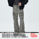 CATSSTAC 设计宽松直筒休闲长裤 重工炮弹牛仔裤 潮牌男多口袋工装