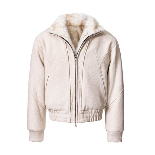 CATSSTAC 破锋羊毛座山雕 立领设计 轻奢质感 立体挺阔 秋冬保暖