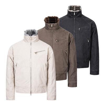 CATSSTAC 幽灵水洗座山雕 复古质感 内里拼毛 加厚保暖 挺阔有型