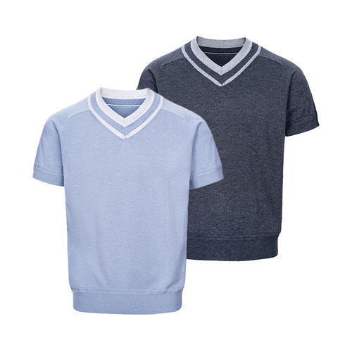 CATSSTAC 麦穗丝光羊毛v领短袖 亲肤顺滑 立体透气 轻奢质感