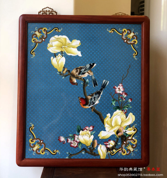 正宗北京 铜胎掐丝珐琅景泰蓝挂屏 客厅壁画 挂匾 外事礼品 收藏