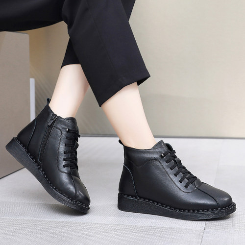 花牌短筒加绒牛筋底棉鞋