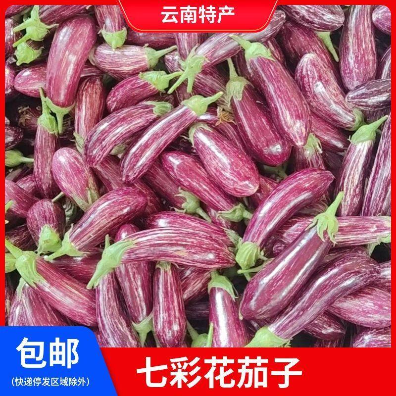 云南七彩茄子农家自种新鲜花皮茄子农家自种蔬菜彩色面包茄子,水产肉类/新鲜蔬果/熟食,茄子,淘宝优惠券,粉丝福利购,淘宝优惠卷