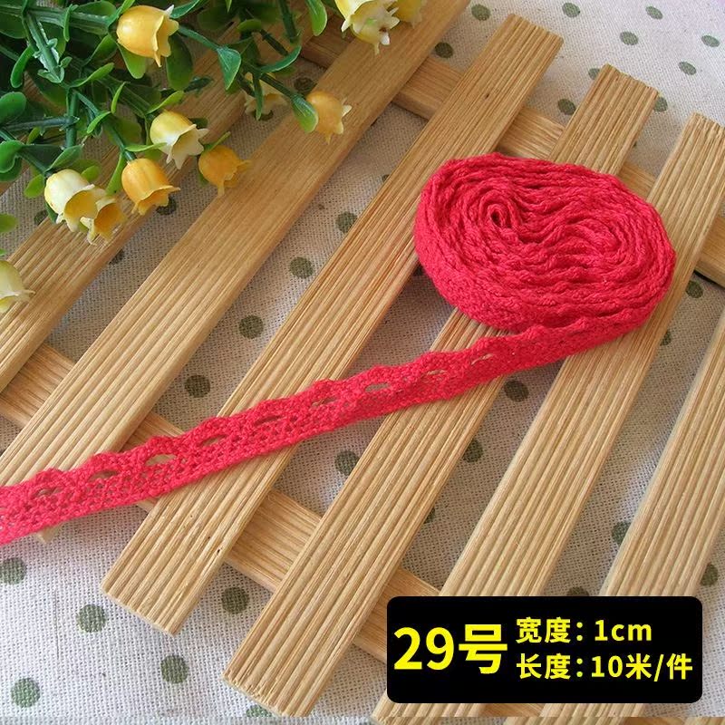 彩色波浪形蕾丝花边辅料宽服装裙摆雪纺装饰网纱镂空棉线欧式