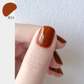 lelmol秋冬色系琥珀南瓜色脏橘色指甲油2024新款 免烤快干持久显白