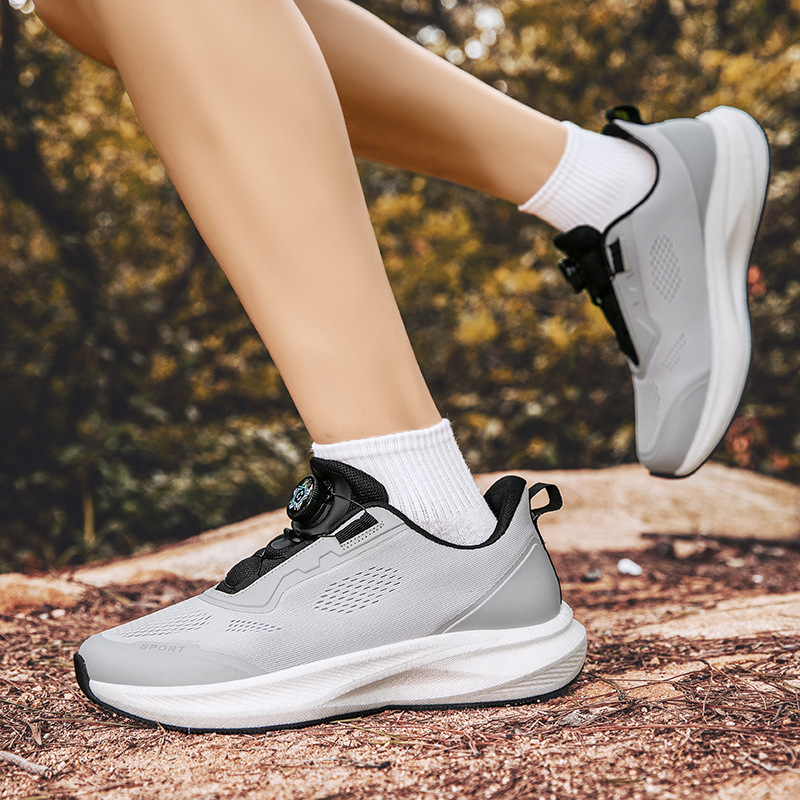 超级软弹的爆米花鞋|仿生工学宽楦劲弹旋钮系带男跑鞋运动休闲鞋