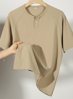 【中式时尚T恤】220克夏季宽松中式短袖棉混纺男女休闲短袖Ｔ恤