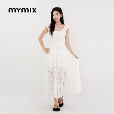 白色吊带连衣裙女夏季