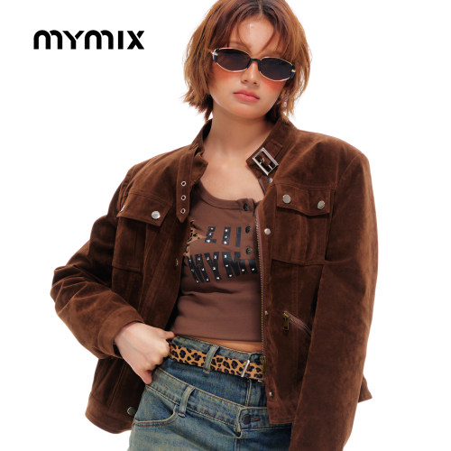 mymix秋季商场同款短款休闲夹克