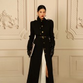 ChicNaNa 大衣2025新款 无畏无界 高级感收腰廓形风衣长款