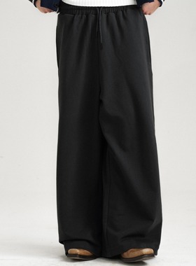 Retro21 R21 全棉抽绳深灰色宽松卫裤阔腿运动裤