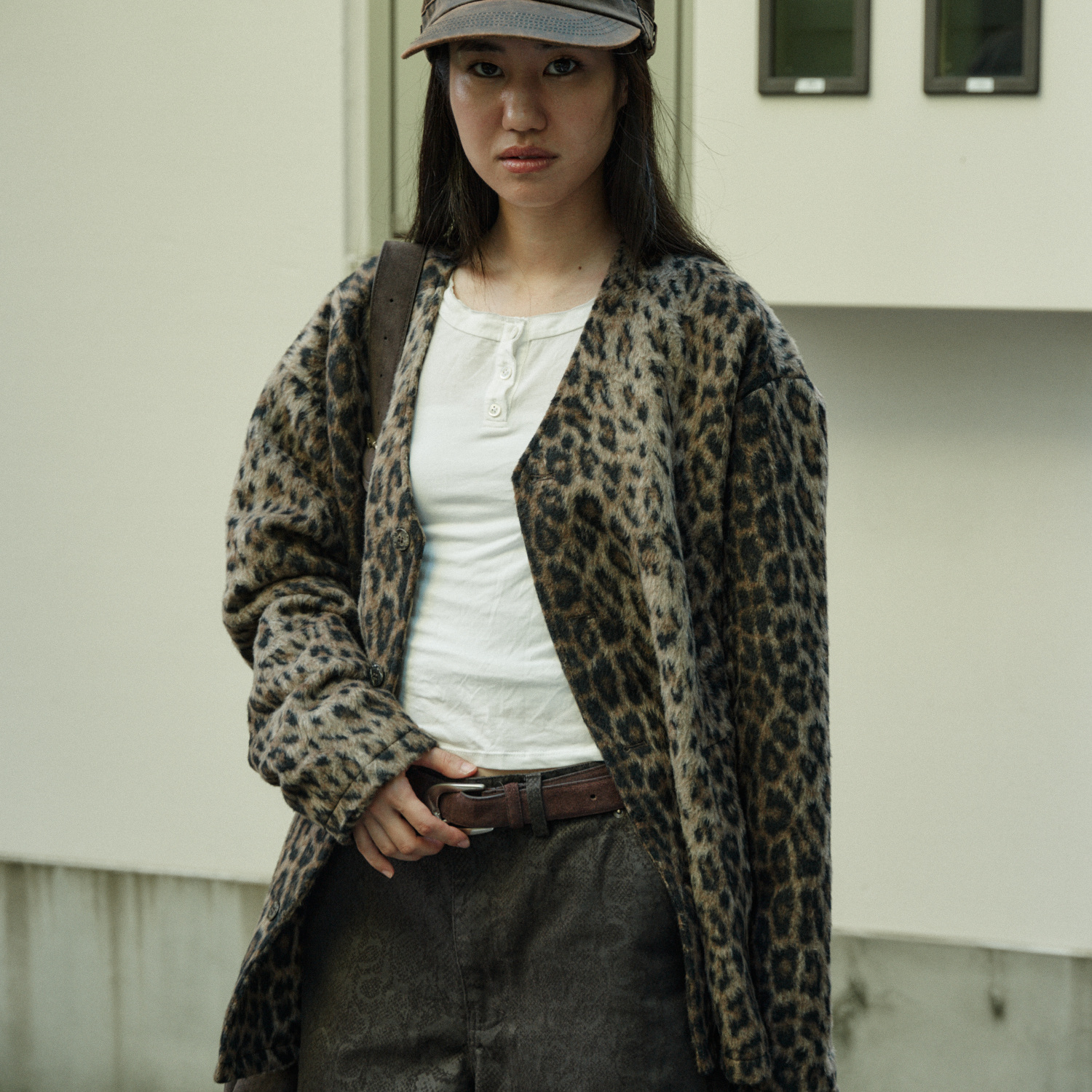 Retro 21 R21 新款羊毛复古豹纹开衫 宽松休闲百搭长袖外套男女款