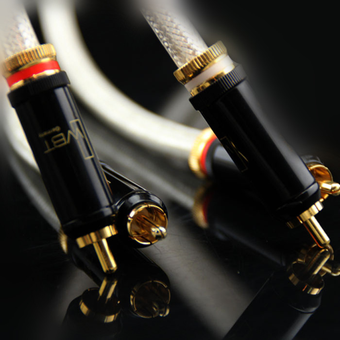 英国QED四芯镀银HIFI发烧级莲花RCA音频信号线CD功放低音炮连接线