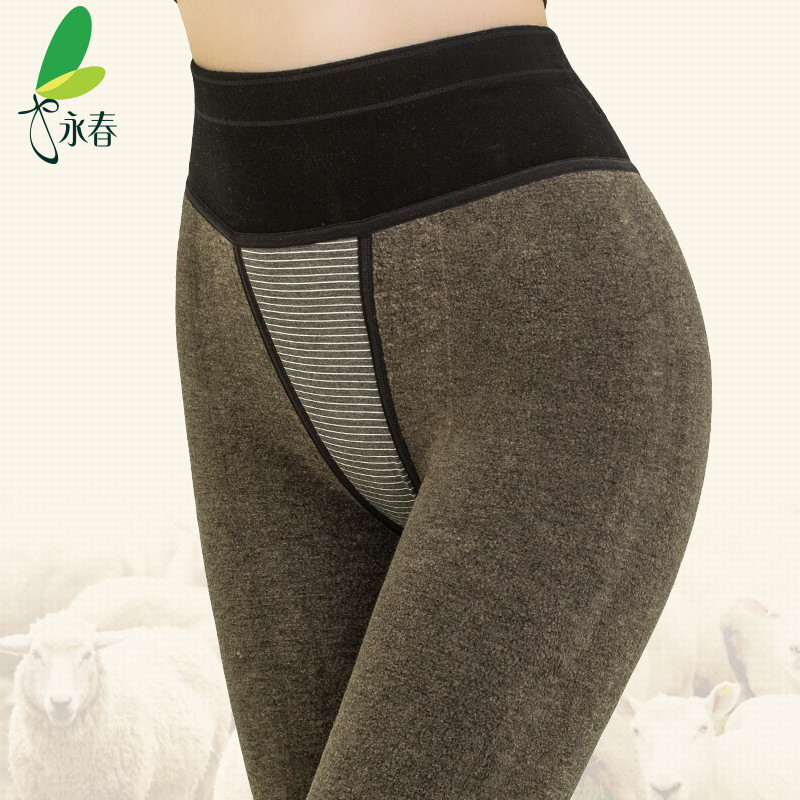 永春羊绒打底裤女秋冬棉档羊毛裤