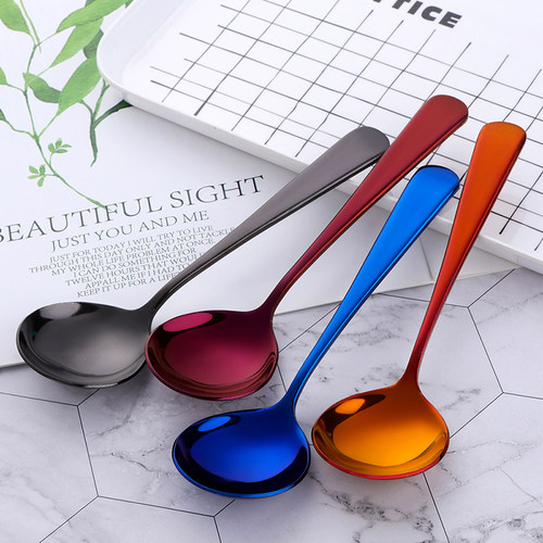 不锈钢可爱汤匙甜品家用创意韩式