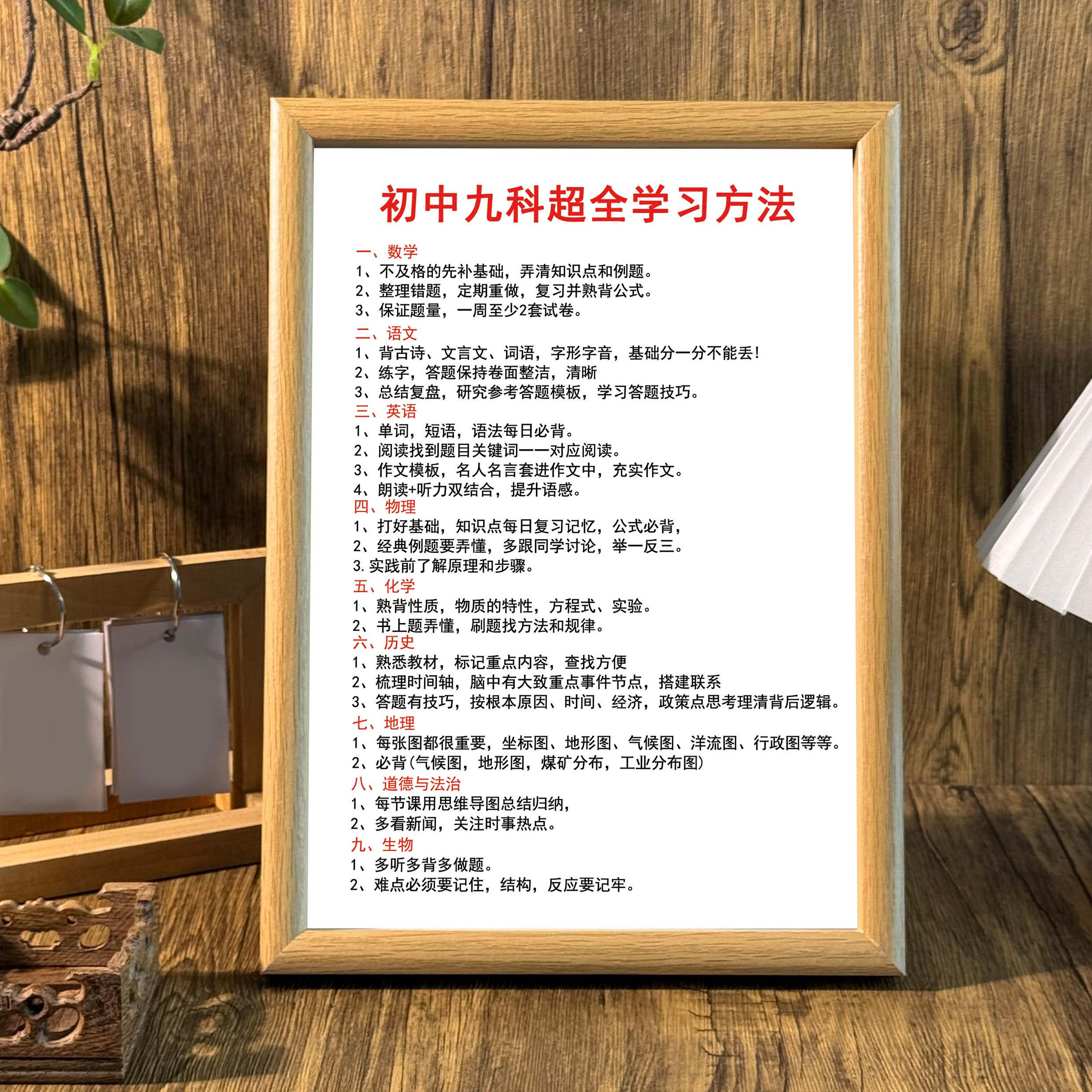 座右铭励志思路整理7寸A4相框