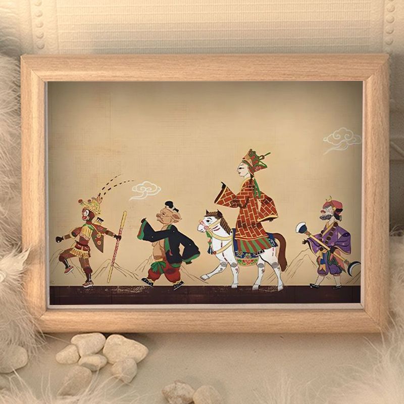 非遗皮影戏西游记桌面摆件相框
