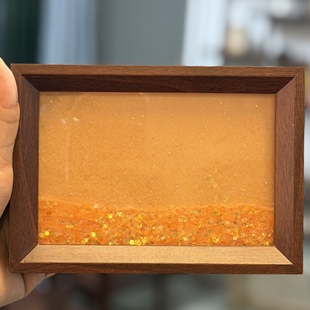 新款流沙画书法装裱框6寸星河氛围感摆件相框摆台装饰画客厅卧室