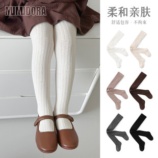 女童白色连裤袜春款新款5儿童打底裤春外穿宝宝打底袜连脚连体袜