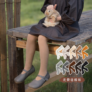 4岁宝宝春款连裤袜女童打底裤无骨纯棉a类连体袜儿童打底袜春外穿