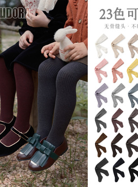 mumudora宝宝打底裤秋季安哥拉红色儿童连裤袜女童连体袜打底袜裤