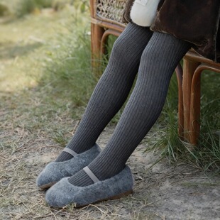 儿童炭灰色连裤袜春款女童连体袜宝宝糖果色打底裤配裙子秋外穿