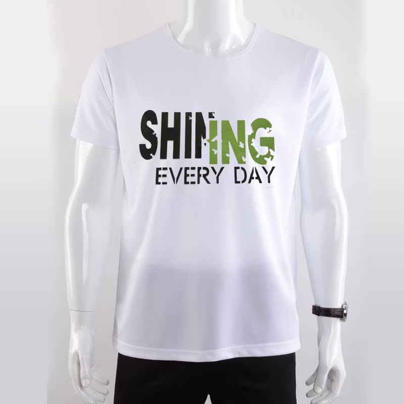 防水防污压缩 T恤衫夏  纳米黑科技短袖圆领透气宽松烫花青少年衫|ruв категории Мужская одежда, футболка - от Buy2taobao.com для оказания профессиональной услуги покупки агента Taobao