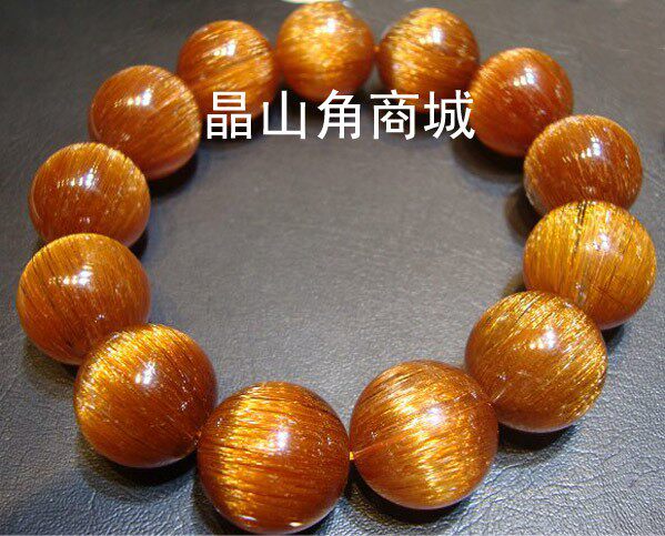 晶山角商城天然铜顺发圆珠高档 猫眼 手链 20MM