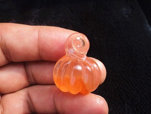 17mm11.2g 晶山角商城天然红水晶南瓜吊坠 发晶挂坠28