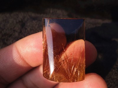 晶山角商城天然水晶钛晶发晶吊坠 31*22*13mm14.8g