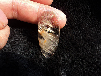 晶山角天然钛晶金发晶无事牌吊坠