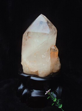 天然白水晶柱 白水晶簇（原石）280*120×100MM4kg 净高220mm