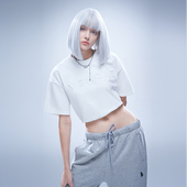 加拿大VENQUE潮牌中性纯色T恤男女短袖 宽松圆领上衣3D印花设计感