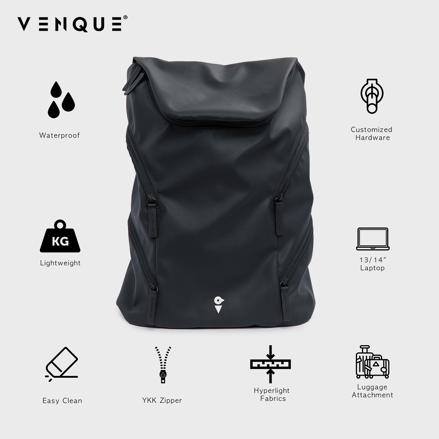 户外旅行双肩包venque男