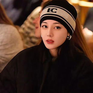 迪丽热巴同款 羊毛针织帽LC天花板级毛线帽子护耳百搭情侣秋冬冷帽