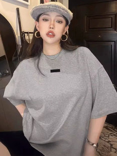 SHARKFACE T恤衫 皮标美式 短袖 男 潮牌纯棉夏季 FOG复线ESSENTIALS