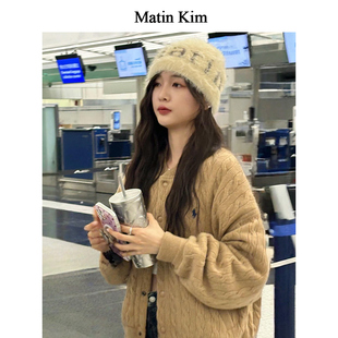 matinkim宁艺卓吴宣仪同款 字母毛绒护耳针织帽情侣男女马海毛冷帽