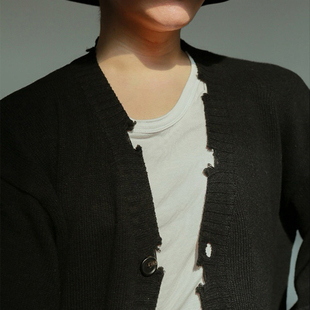 Ader face设计师Sharkface 开衫毛衣潮牌情侣针织衫秋冬毛线衣潮