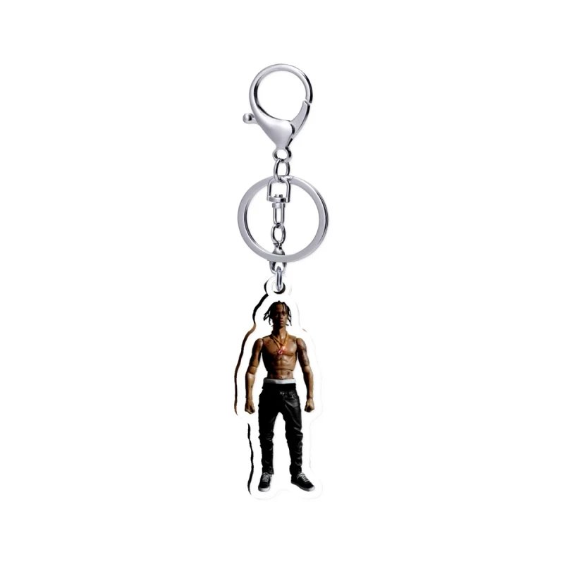 travis scott rodeo 玩偶 5cm透明钥匙扣龙虾扣