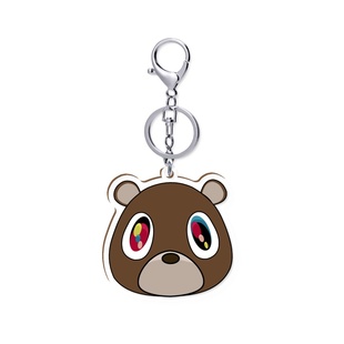 大头 辍学熊 5cm透明钥匙扣龙虾扣 west kanye