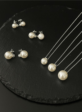 【羊家】戴妃同款！世纪经典款单钻珍珠项链+耳钉 多尺寸可选！