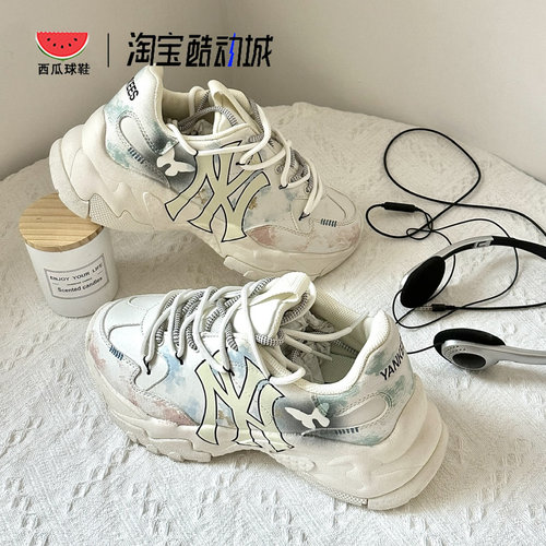 球鞋定制MLB系带低帮男女通用