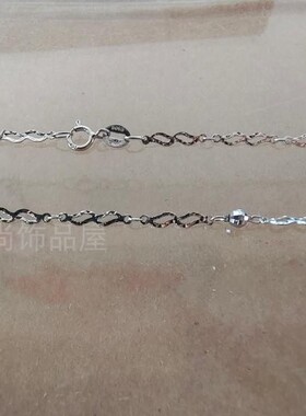 礼物S925纯银项链女8字转运珠链锁骨链银链挂单链配链子