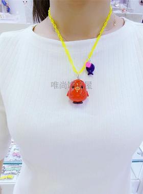 韩国正品GRAIN DE BEAUTE/AZNAVOUR 可爱立体胖小鸡项链