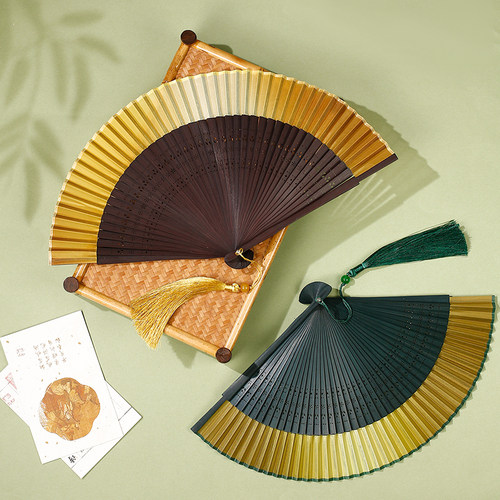 新中式小折扇舞蹈晨袍折扇