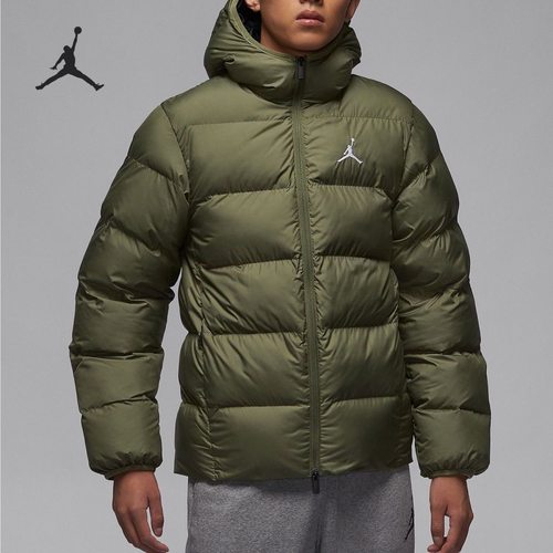Jordan Brooklyn 连帽时尚拉链长袖夹克棉服男款 FV7318-222