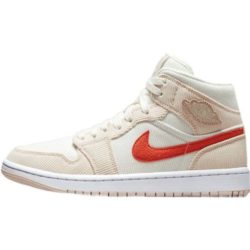 Jordan Air Jordan 1 mid 灯芯绒中帮复古篮球鞋女款 DA8009-108