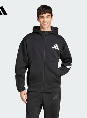 adidas ZNE系列时尚简约连帽长袖夹克外套男款 JD5984