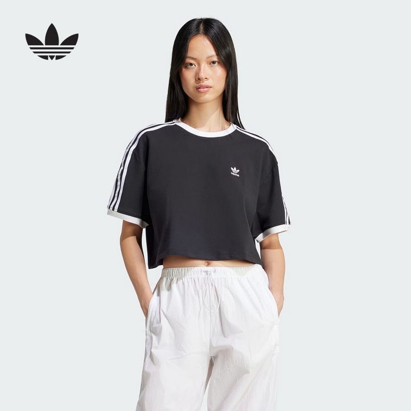 adidas originals 舒适透气柔软亲肤套头短袖T恤女款 JC8149