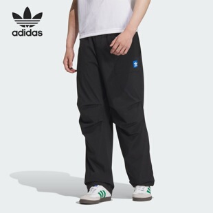 adidas 时尚舒适街头滑板风纯色长裤针织运动裤 JC6837